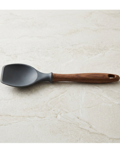 Kpvxg Deep Silicone Scraper Spoon Walnut Handle Charcoal 30 cm - Lifestyle view