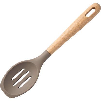 Kpvxg Slotted Silicone Spoonula Beech Handle Clay 31 cm - Product view