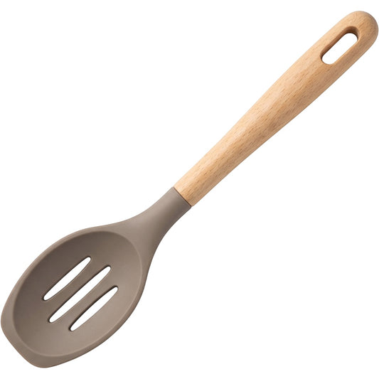 Kpvxg Slotted Silicone Spoonula Beech Handle Clay 31 cm - Product view